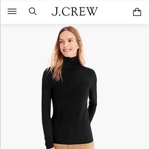 Black JCREW tissue turtleneck